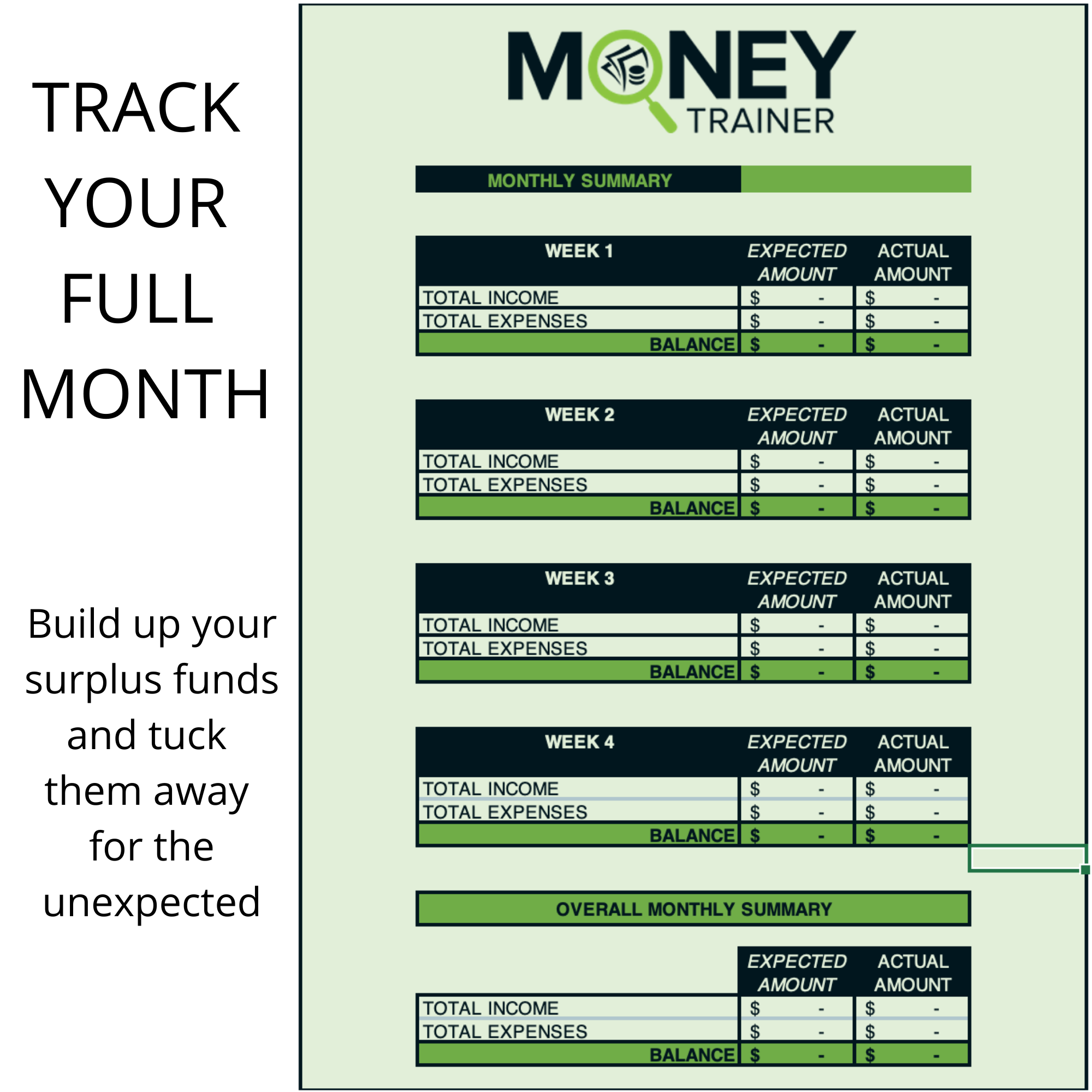 monthly budget template